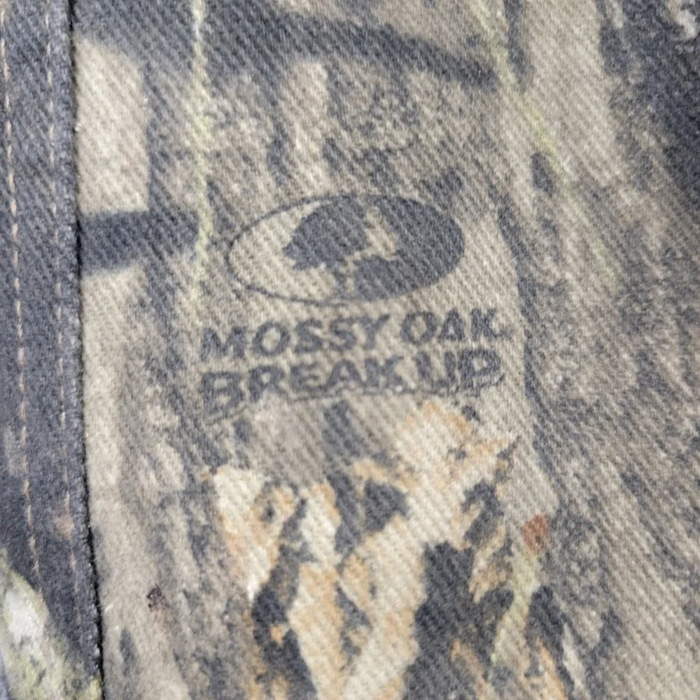 Mossy Oak Pants Mens 38x34 Camo Cargo Double Knee Break Up Hunting Outdoors